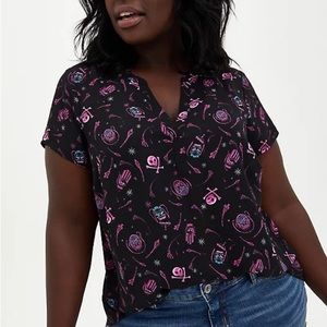 Torrid Disney Villains Dr. Facilier Blouse Size 1